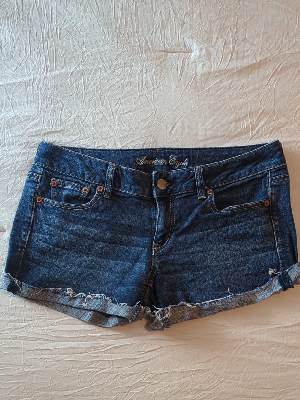 American Eagle Outfitters Women's Denim Cutoff Shorts - Dark Indigo